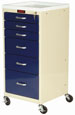 Six Drawer Mini Line Anesthesia Cart Standard Package