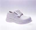 M105DRZ-Men's White Leather Lace Diabetic Shoes