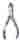 Nail Nippers, Concave Jaws, Single-Spring, Chrome, 4-1/2 in