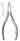 Cuticle Nippers, Convex, Stainless, 4-1/2 in