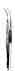 Iris Tissue Forceps, Half Curved, Extra Fine, 1 x 2 Teeth, 4 in