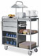 Meal Delivery and Breakfast Buffet Cart with Toaster Hood