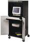 Locking Steel Mobile Computer Security Workstations