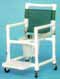 Economy Shower Chair Commode w/ Seatbelt, Footrest