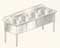 Stainless Steel Sink Four Compartment