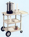 Three Shelf Food Serving Carts w/Side Shelf