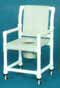 Shower Chair Commode w/Closed Seat, Deluxe Back