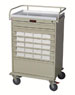 Economy Med Bin Cart with 20  5 inch Bins, Key locking