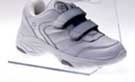 Men's White Velcro Diabetic Sport Shoes.