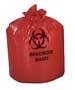 Red Liners Biohazard High Density Bags 24 in. x 24 in. 13 micron 10 gallon