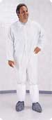 Classic Spunbound Coveralls Large Elastic Wrist and Ankle Latex-Free