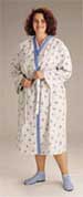 Patient Robes Blue Trim Galaxy Grey Print