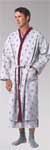 Patient Robes Cranberry Trim Galaxy Grey Print