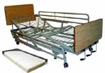 Deluxe Institutional Manual Adjustable Hospital Bed Package w/ Full Length Rails