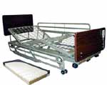 Deluxe Institutional Electric Adjustable Hospital Bed Package w/ Half Rails