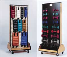 Combo Weights/Dumbbell Mobile Rack w/ Weights