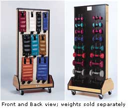 Combo Weights/Dumbbell Mobile Rack without weights