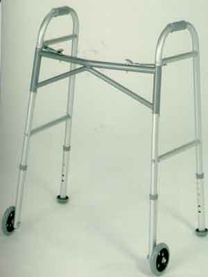 Heavy Duty Dual Release Walker w/5 in. Wheels & Super Glides