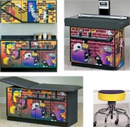 Alley Cats & DogsThemed Pediatric Exam Room Furniture Package