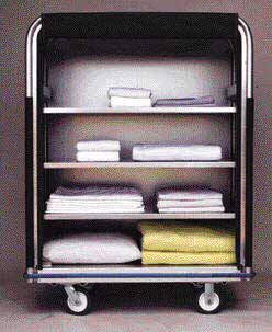 166LCETMD-Aluminum Linen Carts 24 in. W x 35 in. L x 51 in. H