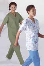 AngelStat Ladies' Two-Pocket Scrub Top, Prints, XS-XL.