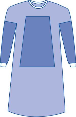 4072PJNYDMD-Aurora Gown Fabric Reinforced Large 43 in. 109 cm