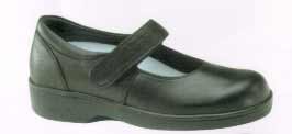 Ambulator Biomechanical Women's Diabetic Shoes-Bio Mary Jane Single Velcro Black Leather