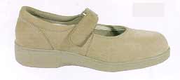 Ambulator Biomechanical Women's Diabetic Shoes-Bio Mary Jane Single Velcro Taupe Nubuck