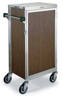 Stainless Steel  Exterior Late Tray Delivery Cart