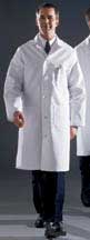 713MD-Men's Premium Full Length Cotton Lab Coat with Knot Buttons