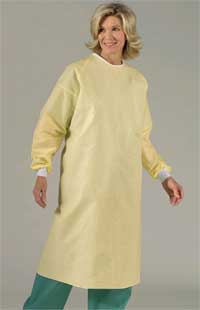 001VLNONMD-Classic Lightweight Isolation Gowns Regular Yellow