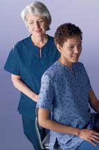 Ladies Keyhole Neckline Scrub Top, Prints, XS-XL.