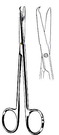 251-183FSI-Long Oral Surger (Buck) Scissors, 6 in