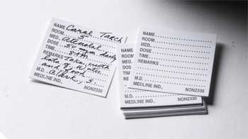 Medication Time Card Red