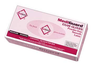 1008GMMD-MediGuard Smooth PF Latex Exam Gloves Small