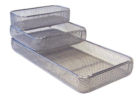 Wire Mesh Sterilization Trays, 480 x 250 x 50mm