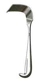 Meyerding Lainectomy Retractor, 9-1/2in, Large Blade, 3-1/2in x 2in