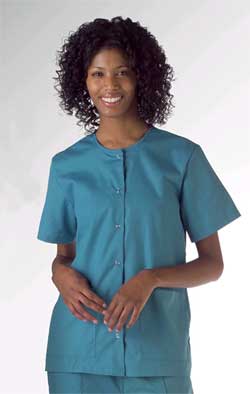 158MD-AngelStat Snap Front Scrub Top