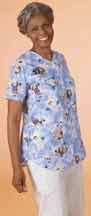 4388MD-Ladies' Shirttail Scrub Top, XS-XL, Prints.