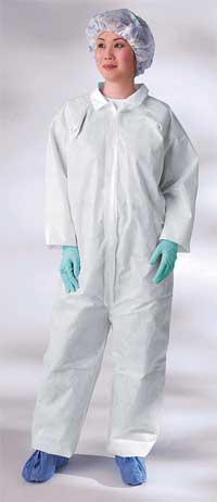 Classic SMS Coveralls Large Straight Sleeve And Ankle Latex Free