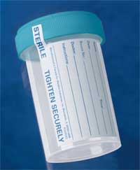 Pneumatic Tube System Specimen Container 4 oz Sterile Packaged Individually O.R. Use