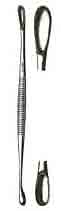 Volkman Double End Curette, 5-1/2in Long, Oval Cups 5mm x 10mm and 8mm x 20mm