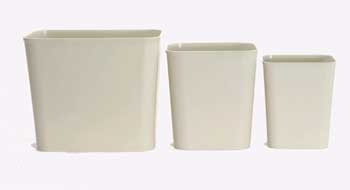 8BMBAMMD-Fire Resistant Wastebaskets 8 qt. Sand Color