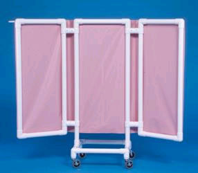 Wheeled PVC Privacy Screen 70in High