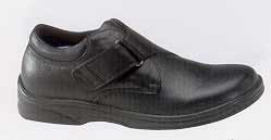 M006YAFHI-Ariya Men's Diabetic Shoes Black Leather Velcro