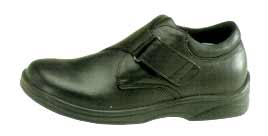 Ariya Women's Diabetic Shoe Black Leather Single Velcro