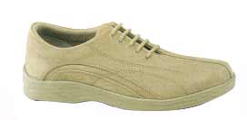 Ariya Women's Diabetic Shoes Stripe Taupe Nubuck Lace-Up