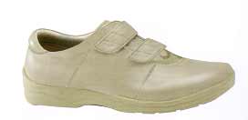 Ariya Women's Diabetic Shoes Taupe Leather Velcro