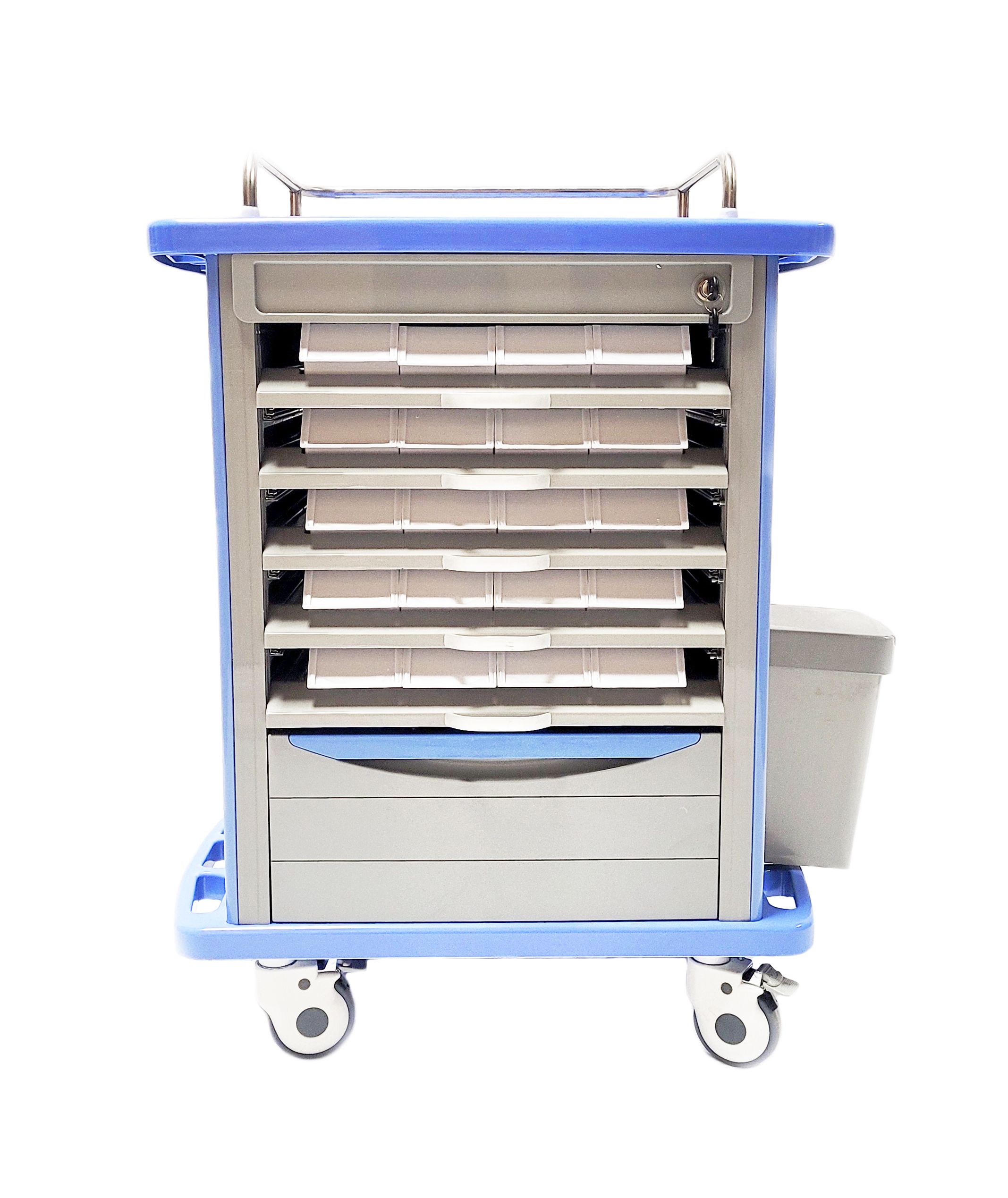 Hospital Transport Cart with Bins