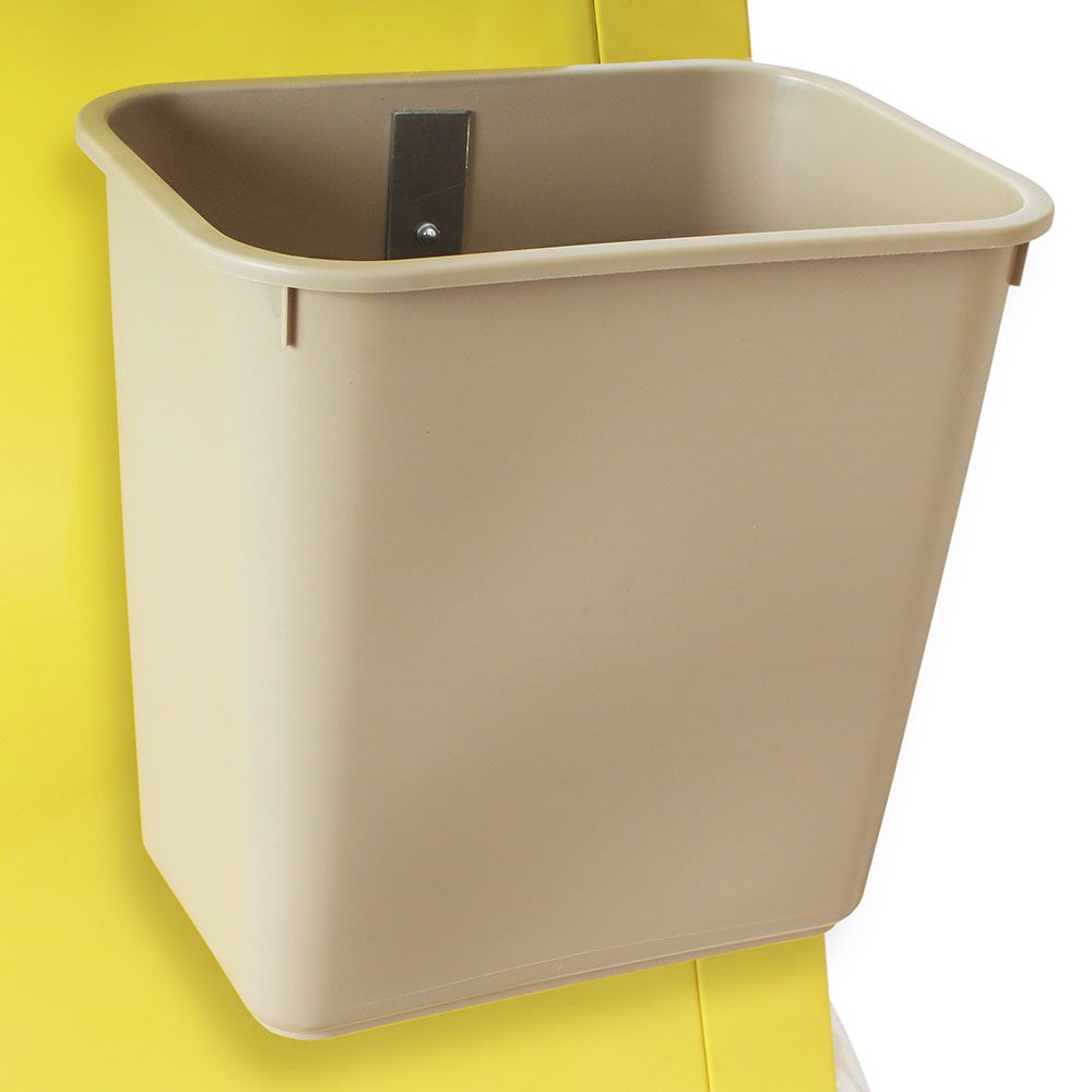 2-Gallon Plastic Waste Container for Medical Carts